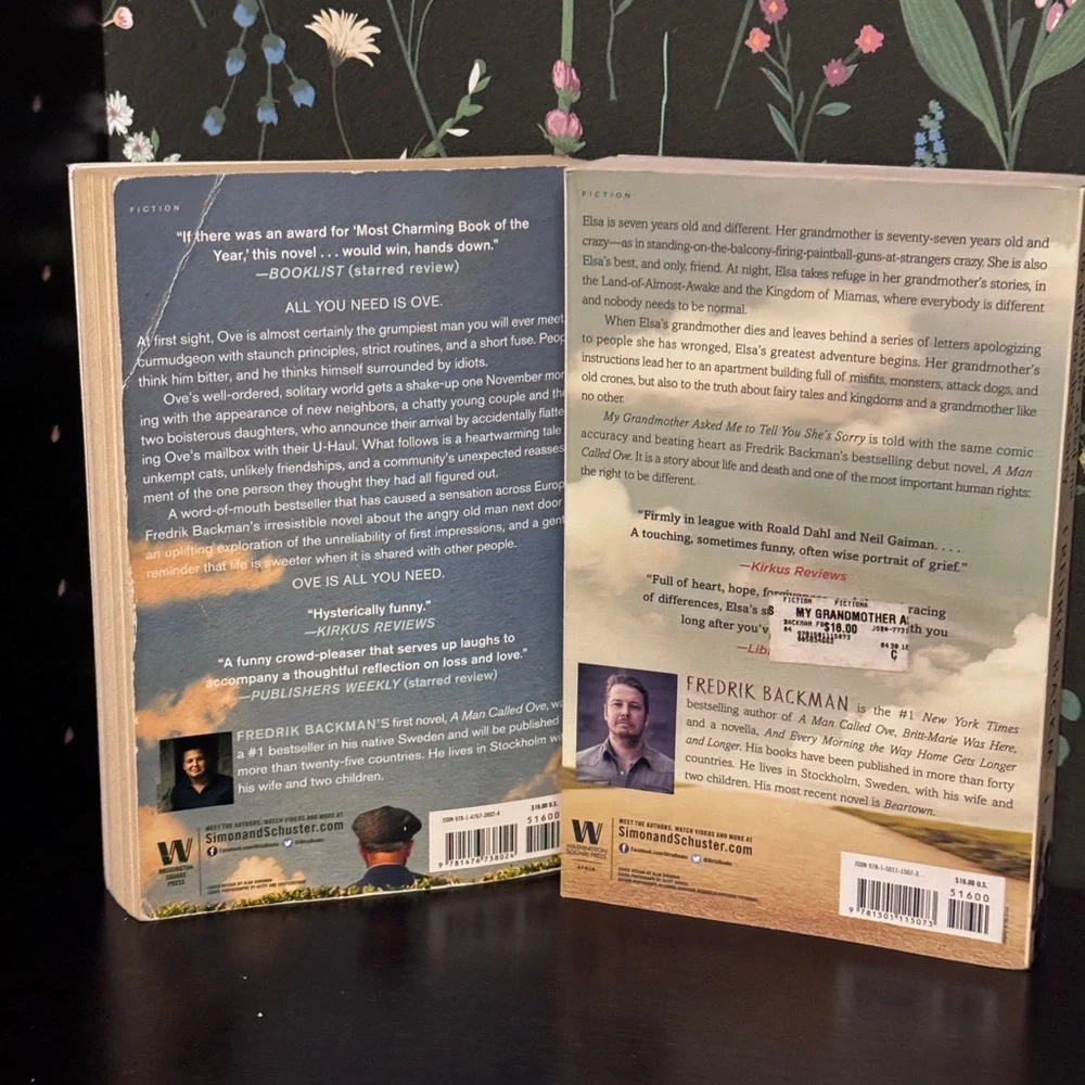 Fredrik Backman paperback Book Set - ‘A Man Called Ove’ and ‘My Grandmother..’